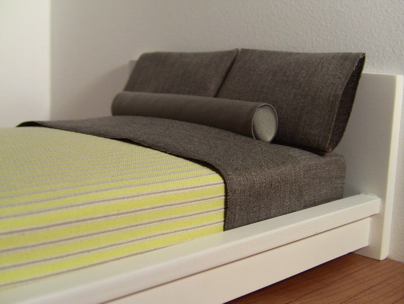 Yellow with White/Taupe Stripe Duvet