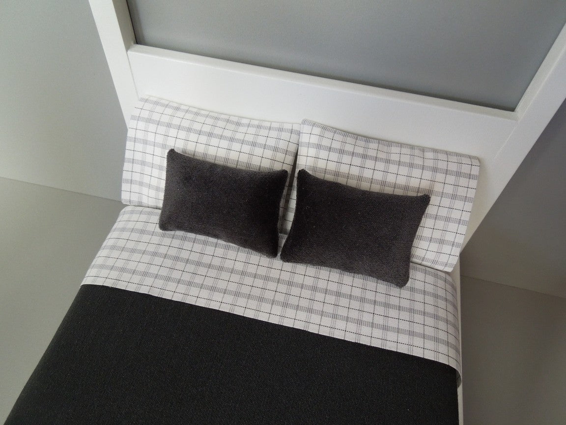 Black White Checked Sheet Set