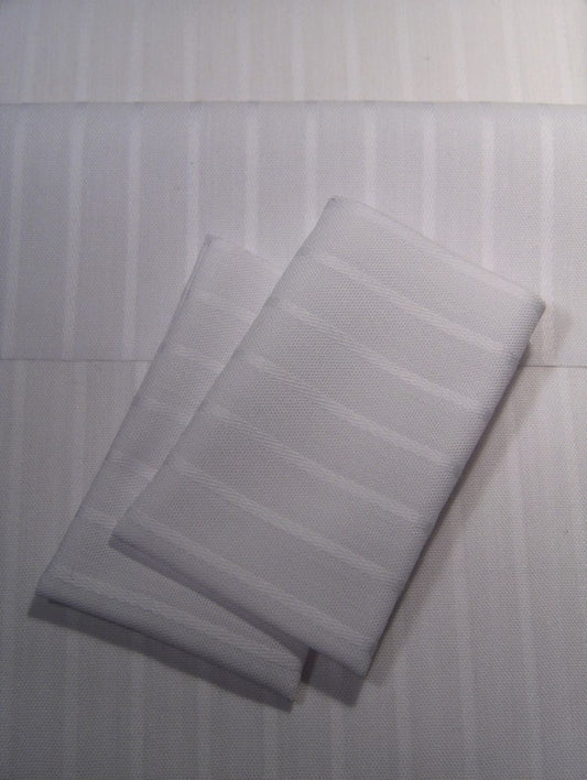 White Tonal Stripe Sheet Set