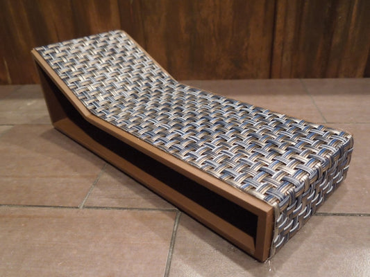 Aero Chaise - Blue on Espresso Base