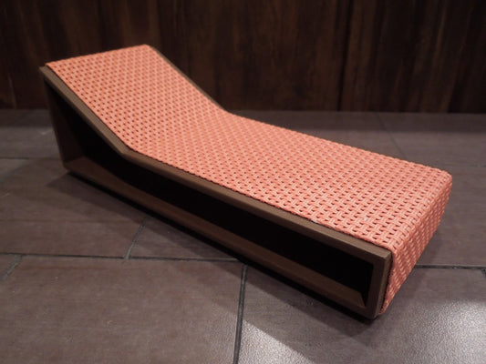Aero Chaise - Orange on Espresso Base