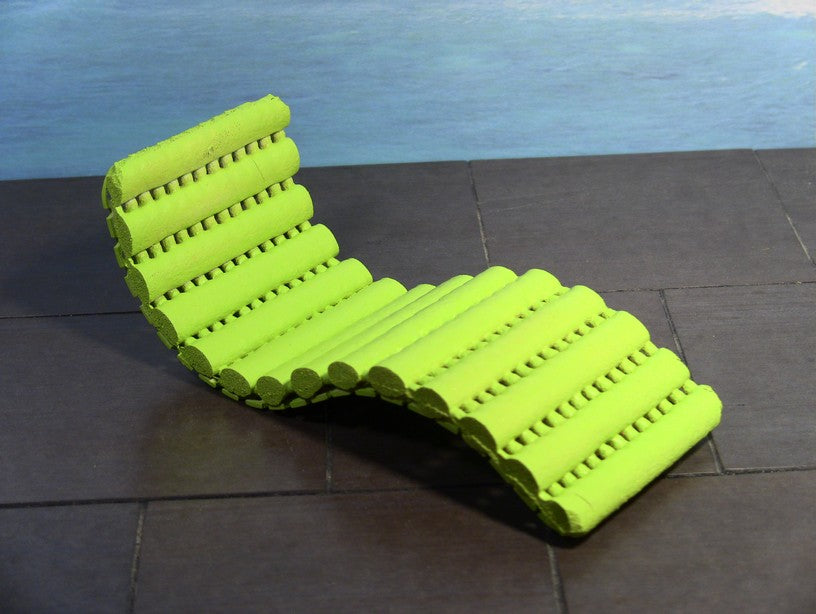 Ribb Chaise in Green