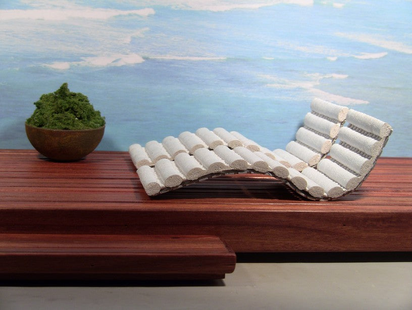 Ribb Chaise in White