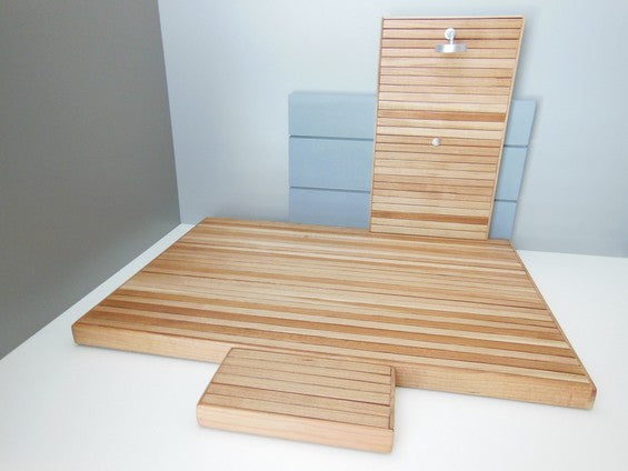 Outdoor Deck in Cherry with Shower