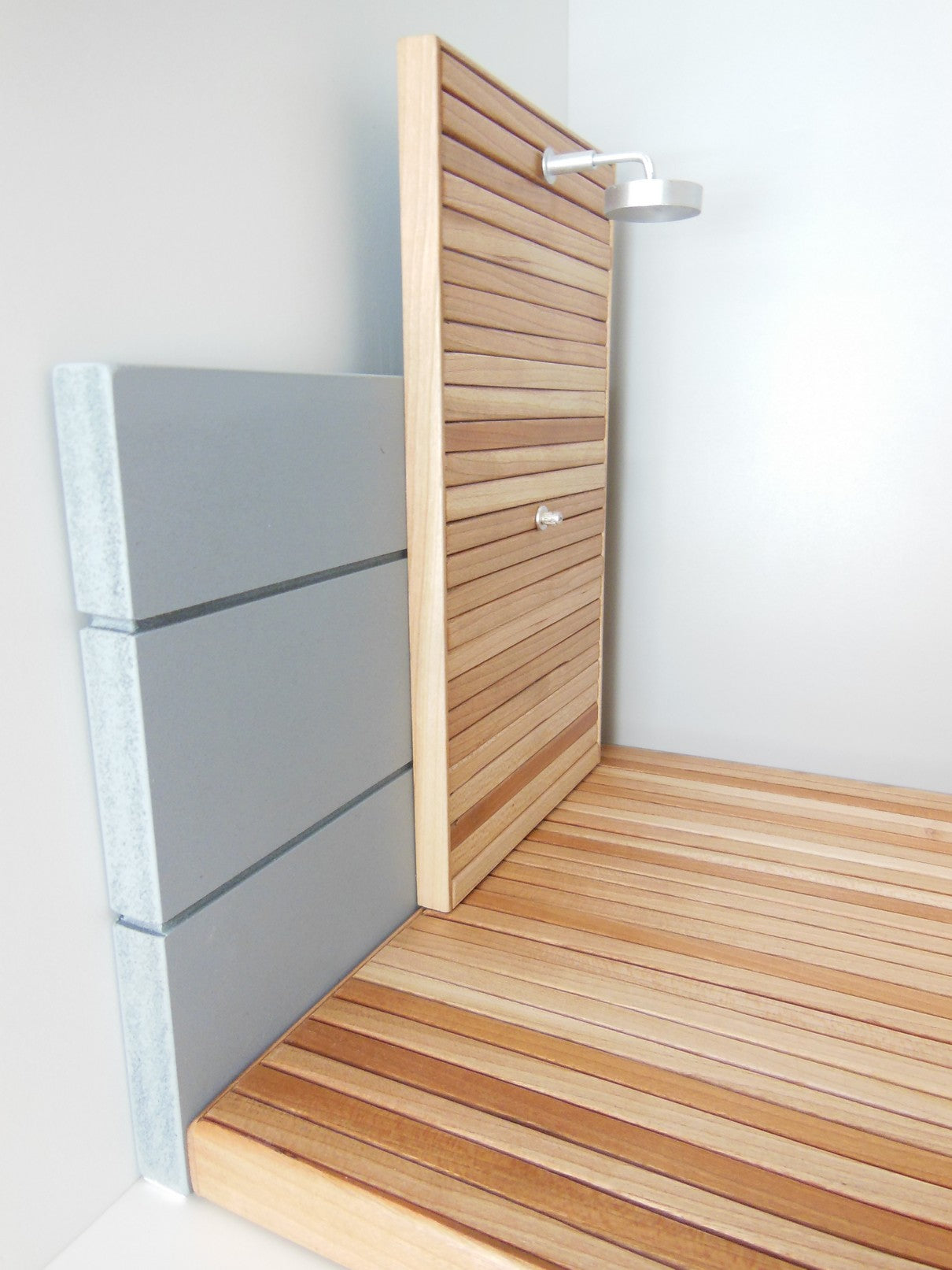 Outdoor Deck in Cherry with Shower