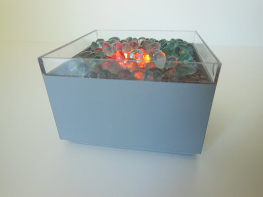 Short Outdoor Fire Pit in Gray