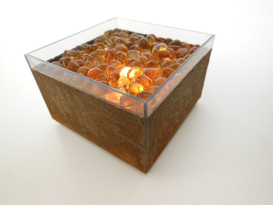Short Outdoor Fire Pit in Rust