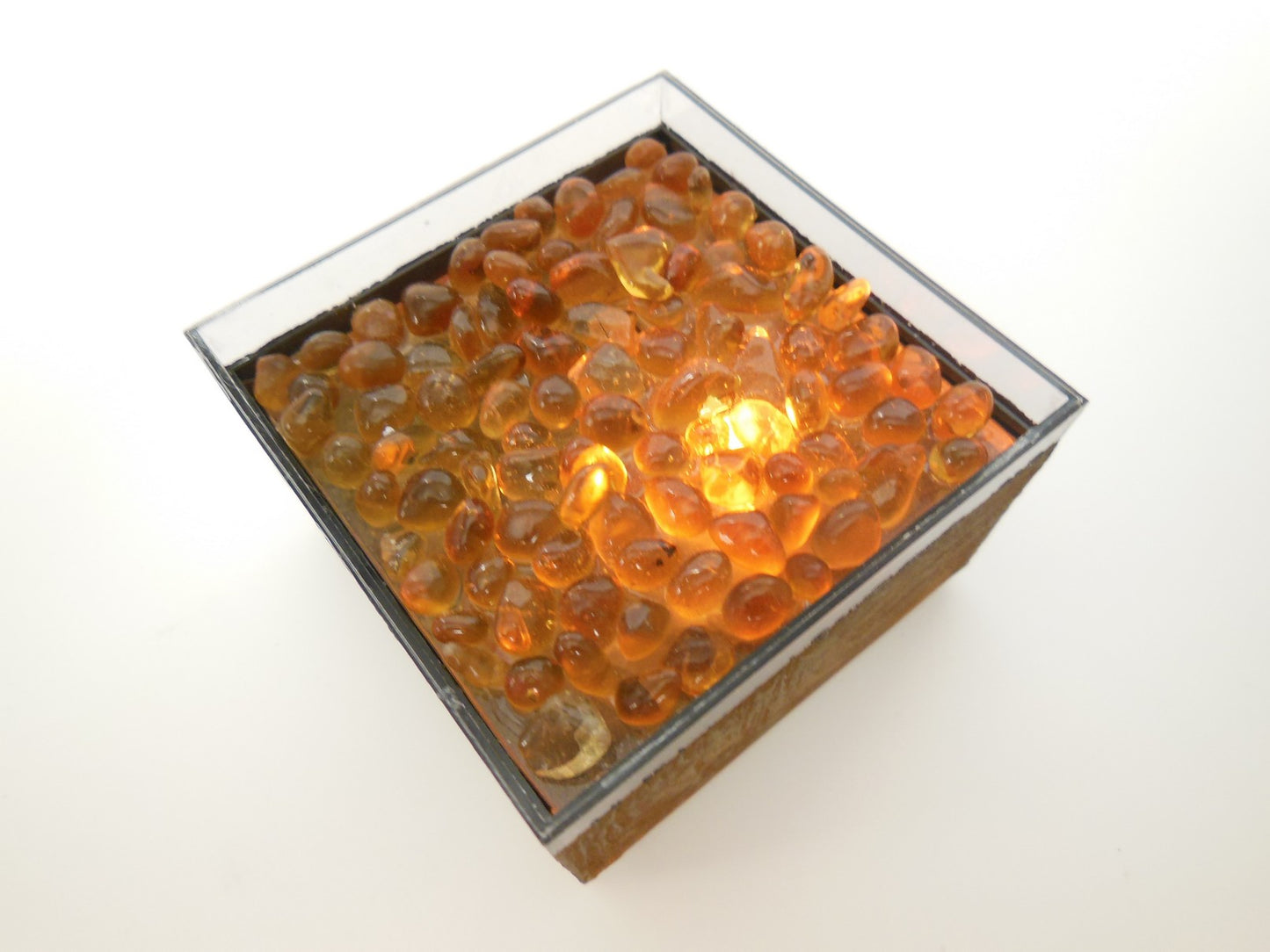 Short Outdoor Fire Pit in Rust
