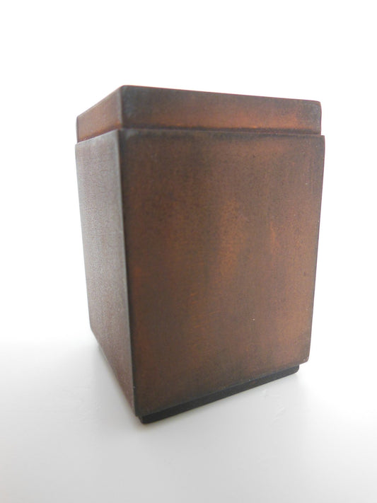 Tall Square Rust Pot