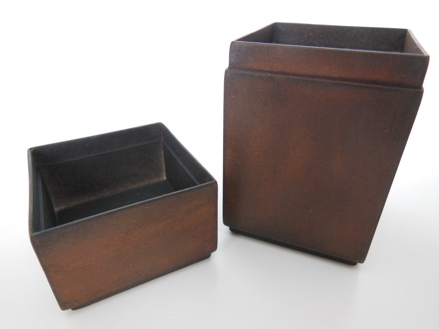 Short Square Rust Pot