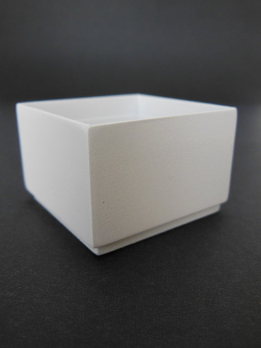 Short Square White Pot