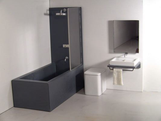 Single Vanity Bath Unit with Tub/Shower and Toilet