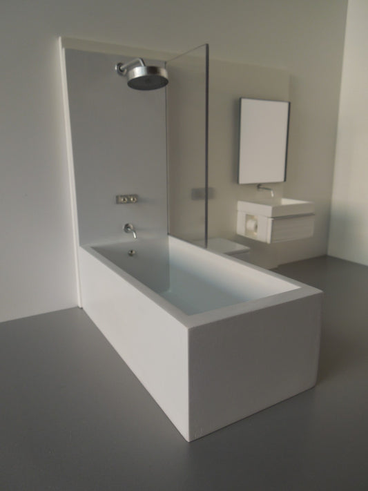 Single Vanity Bath Unit with Tub/Shower and Toilet