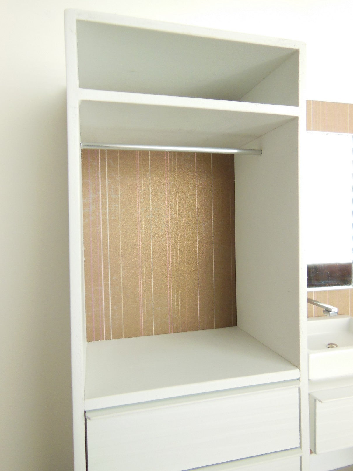Single Vanity Bath Unit with Toilet and Wardrobe Unit