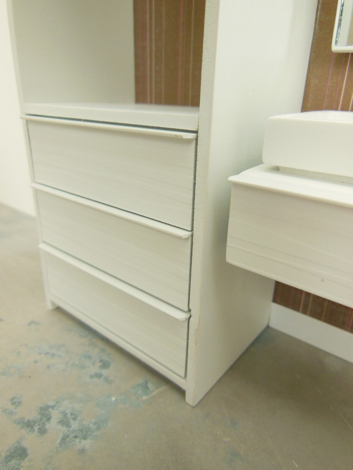 Single Vanity Bath Unit with Toilet and Wardrobe Unit