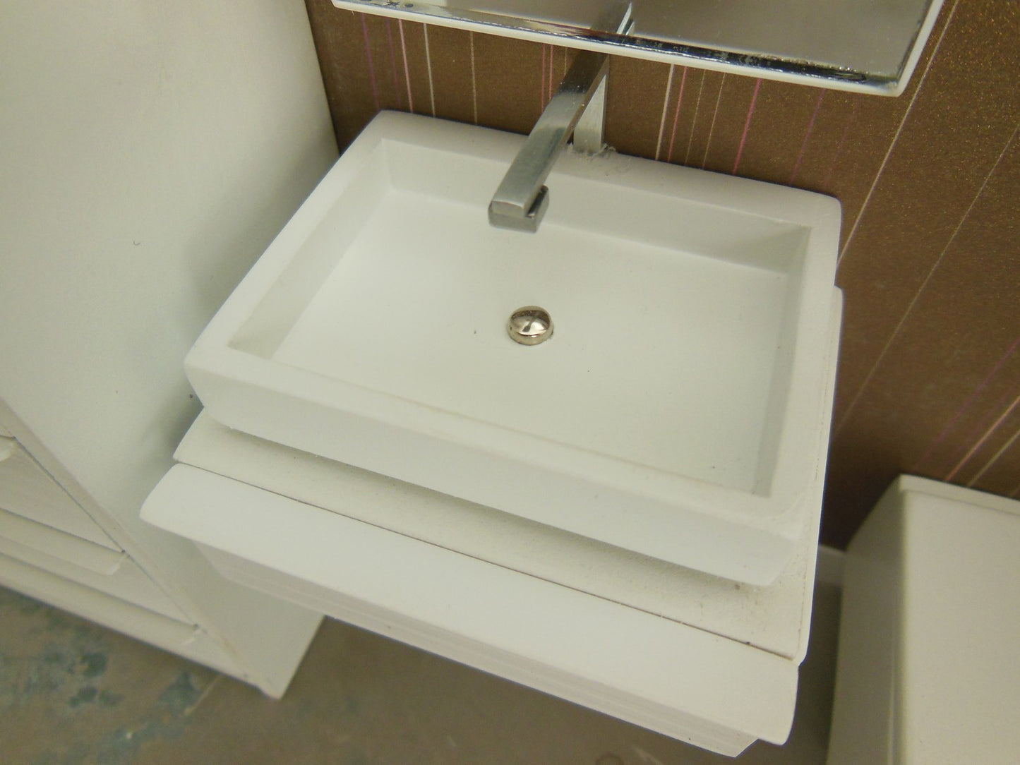 Single Vanity Bath Unit with Toilet and Wardrobe Unit