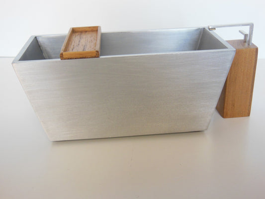Adagio Aluminum Tub with Teak Spigot