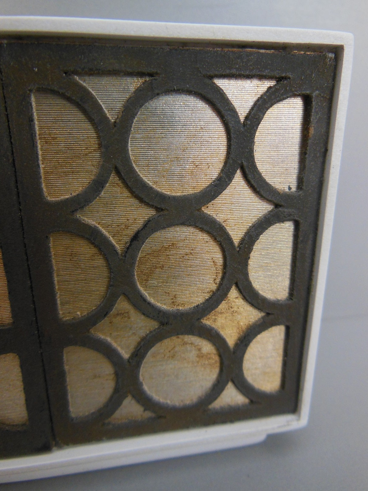 Linden 3 Door Cabinet in White/Gold/Black