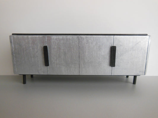 Tiburon Console in Silver/Espresso