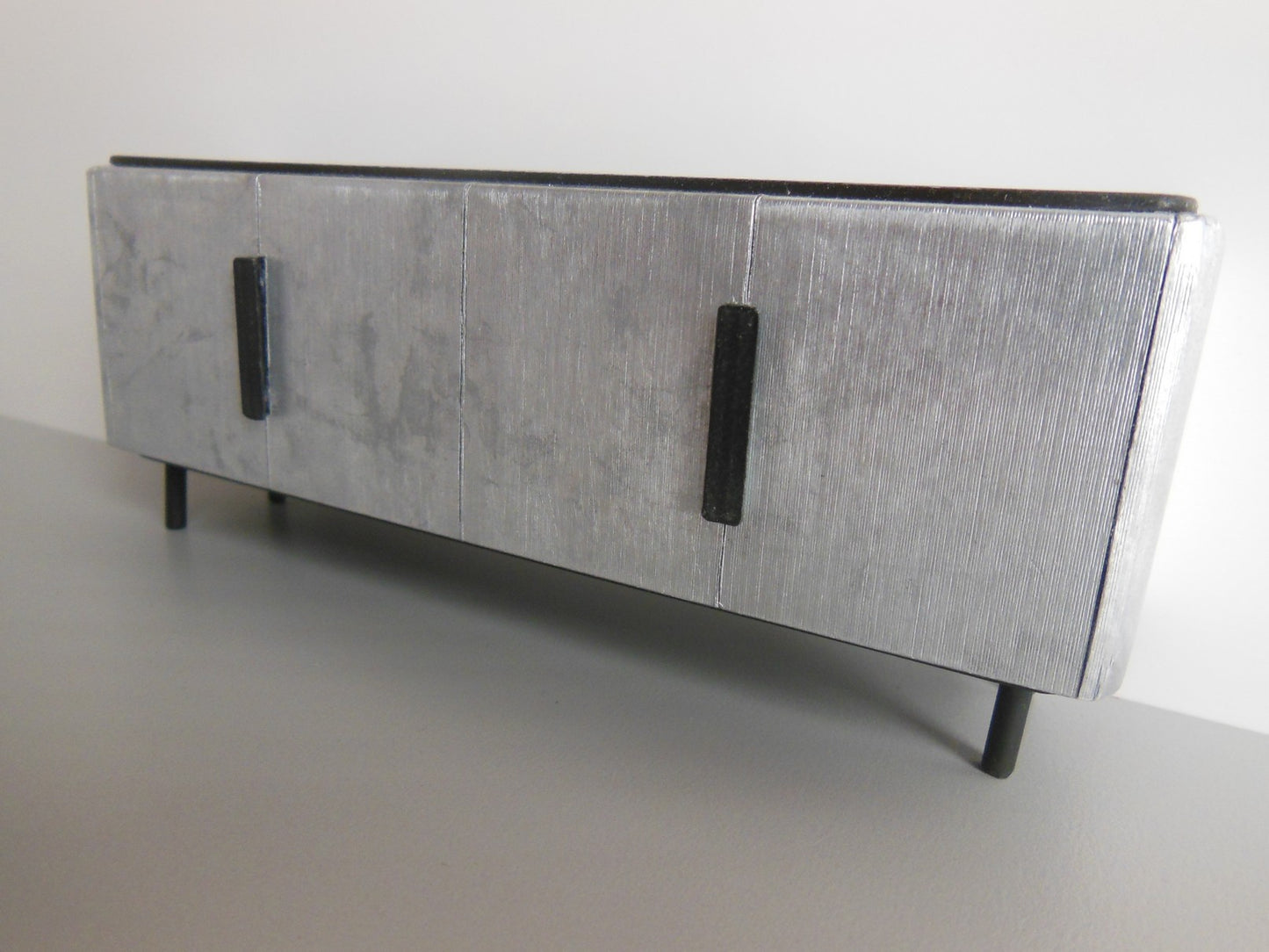 Tiburon Console in Silver/Espresso