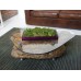 Purple Rectangle Lucite Tray with Moss