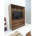 Paloma Walnut Open Wardrobe Unit with Drawers