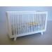 Madison Crib in White with Yellow/Gray/White Bedding