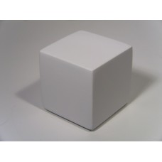White Painted Wood Cube