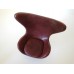 Egg Chair in Burgundy Leather Black Trim