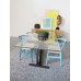 Wishbone Chair - Blue Series (Light Blue) with Natural Seat