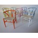 Wishbone Chair - White with Natural Seat