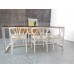 Wishbone Chair - White with Cream Microsuede Seat