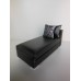 Preston One Arm Chaise in Black