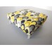 Ottoman in Yellow/Gray Teardrop Print