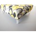 Ottoman in Yellow/Gray Teardrop Print