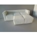 White Microsuede Metro 2 Sectional