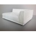 Uno Sofa in White Microsuede