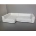 Uno Sofa in White Microsuede