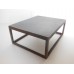 Industrial Parsons Coffee Table with Burnished Black Top and Base