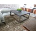 Industrial Parsons Coffee Table with Burnished Black Top and Base