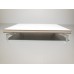 White Laminate Coffee Table with Silver J Leg