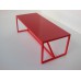 Strut Dining Table with Red Base and Red Top