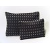 Charcoal Silver Dash Large Rectangle Pillow