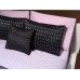 Charcoal Silver Dash Large Rectangle Pillow